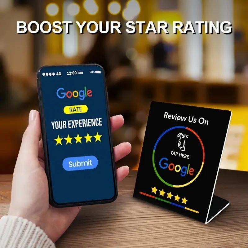 NFC Google Review Stand Tap Once to Collect 5-Star Reviews Fast - Image 2