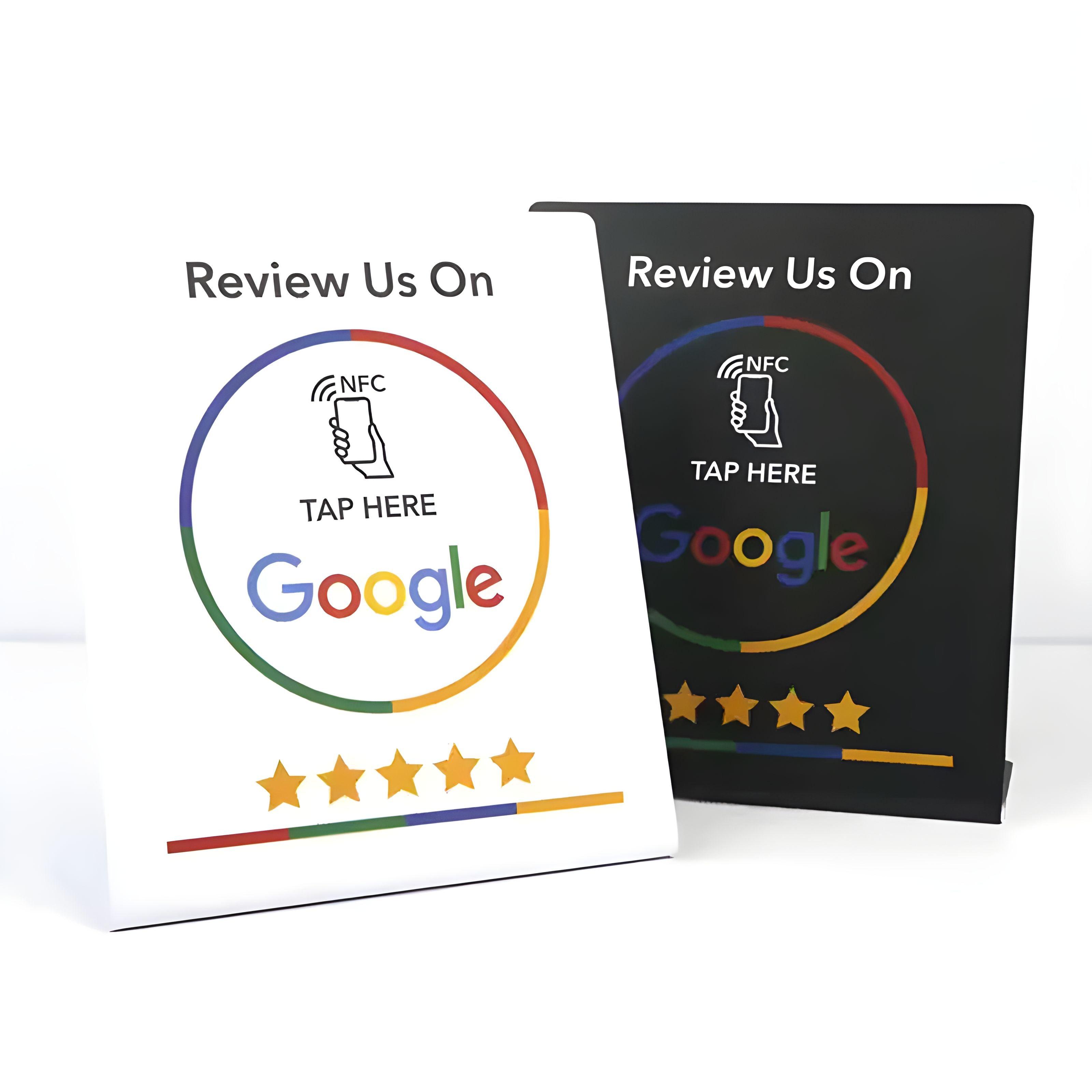 TAPro Google Review Stand Bundle – Black & White NFC - Image 2