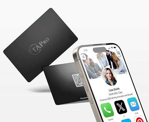 Black NFC Digital Business Card by TAPro