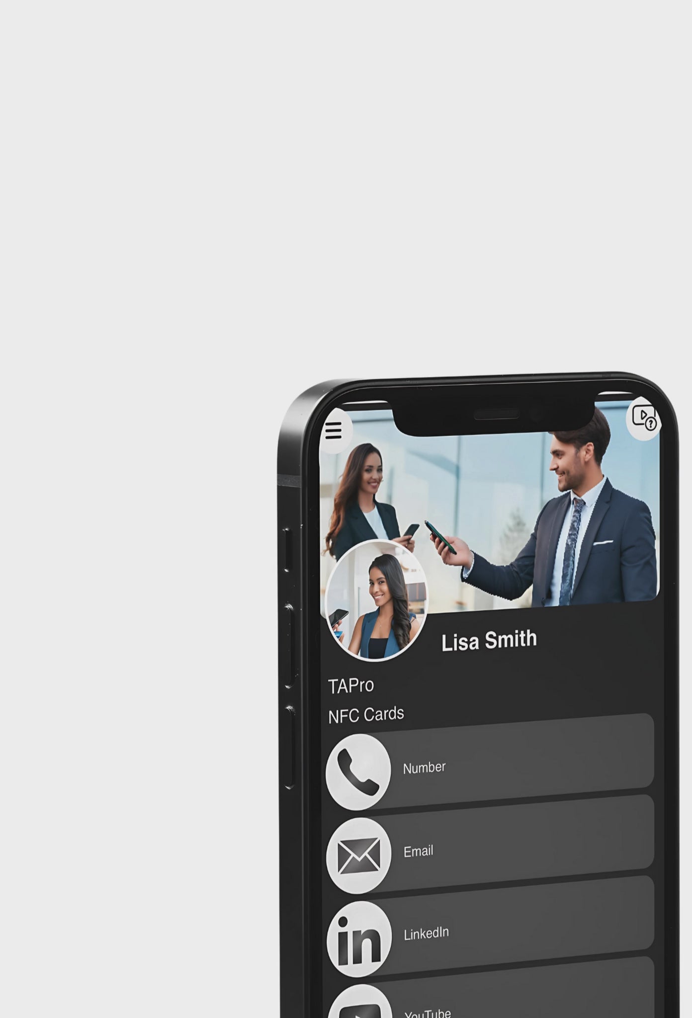 nfc digital business card with qr code  front and back  business Video