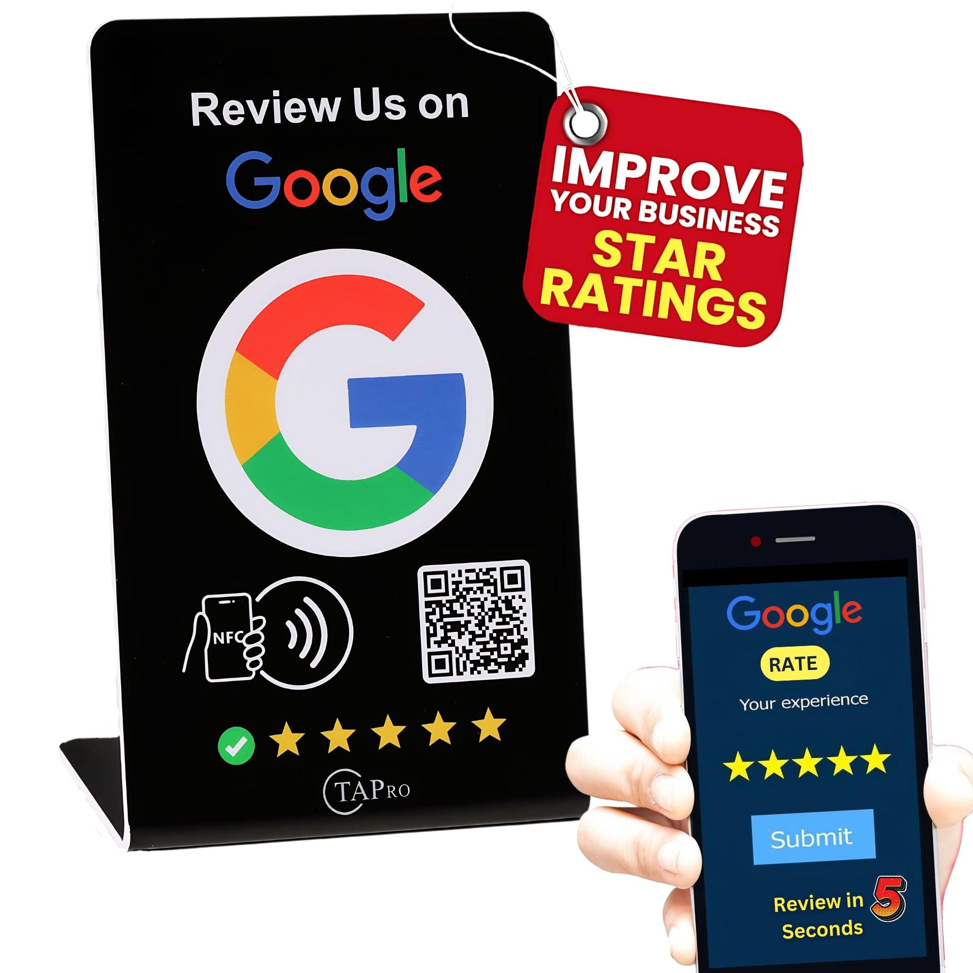 Unlocking the Power of Google Reviews: Elevate Your Business with Google Stand Black - Tapro