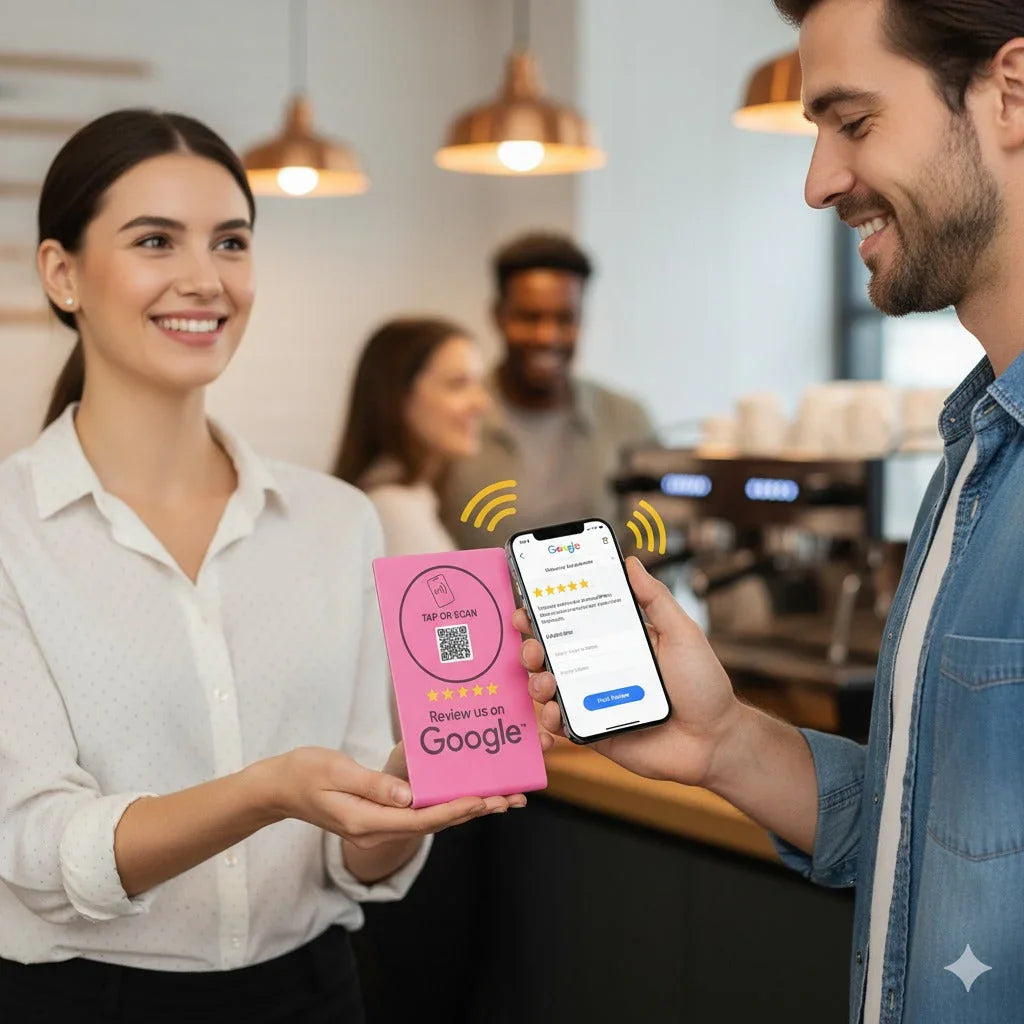 Google Review Stand for Business NFC and QR Counter Display