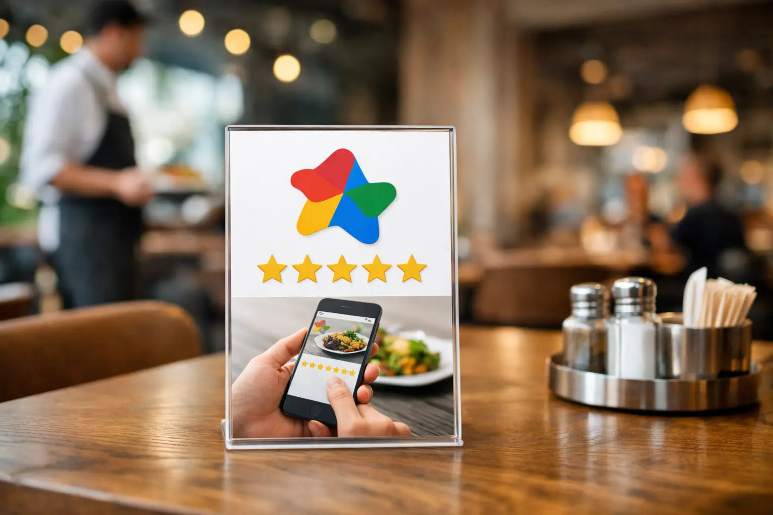 Restaurant Google Review Sign That Converts