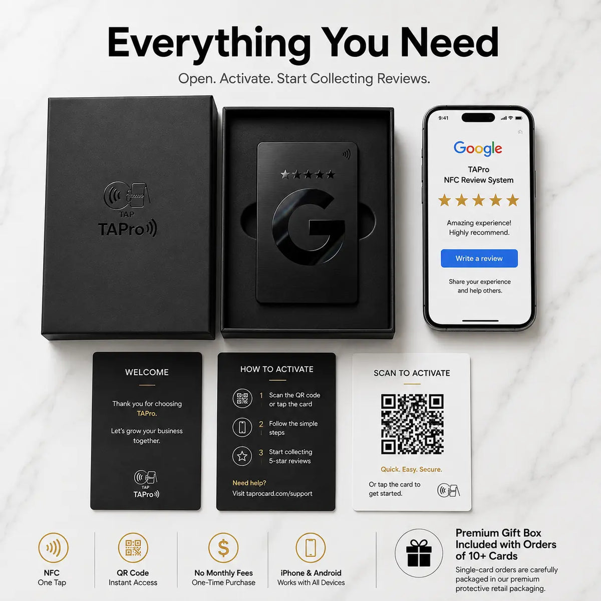 Google Review Cards and Stands in Florida: NFC + QR Review Tools for Florida Businesses