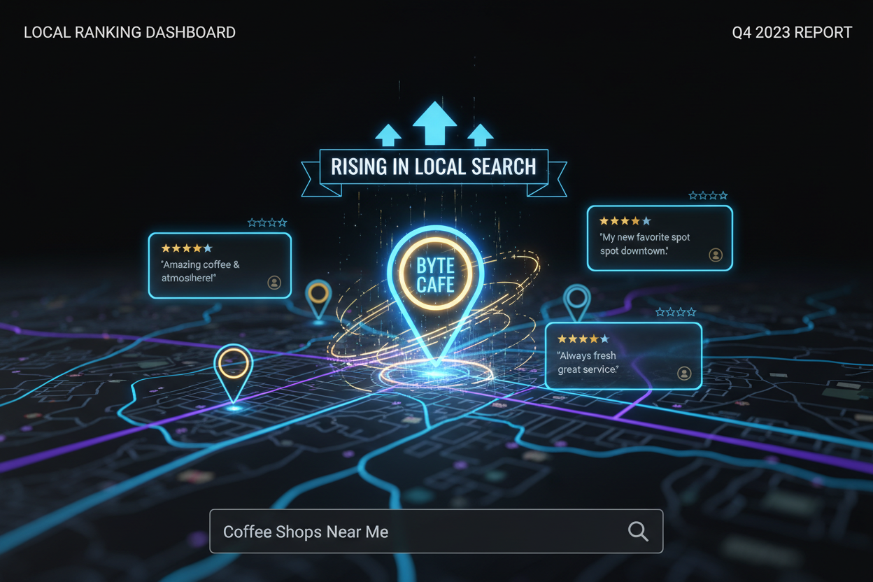 business gaining higher ranking on google maps through customer reviews and visibility