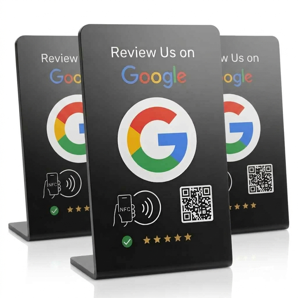 Google Review Stand - NFC & QR Code, Tap To Review System
