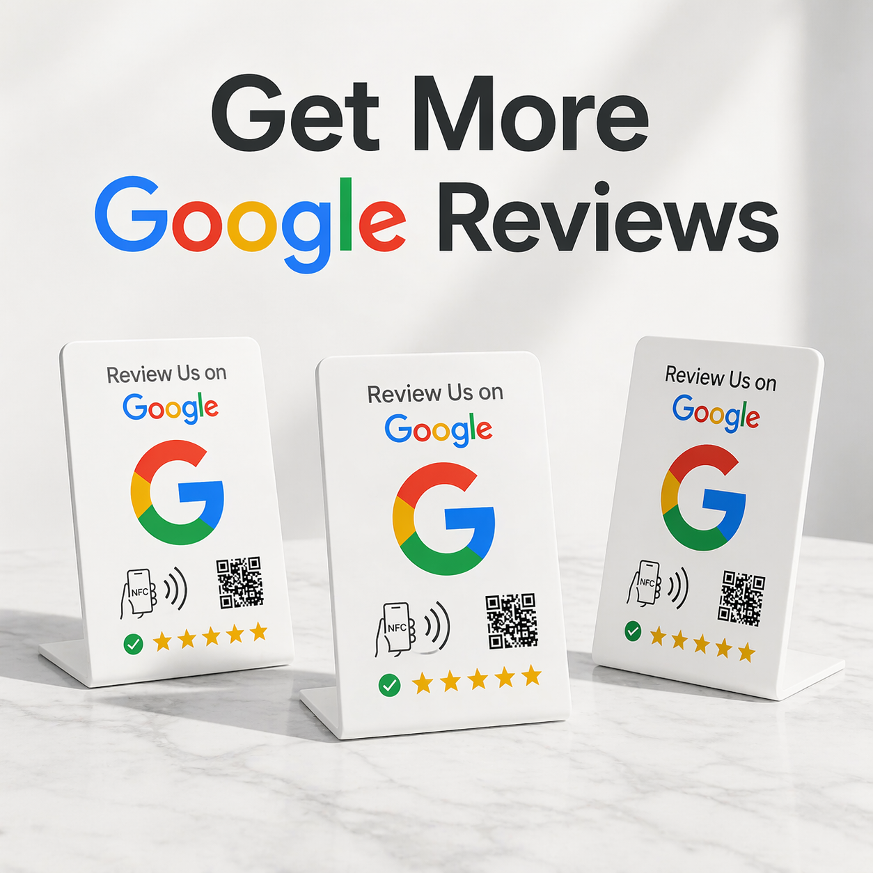 Google Review Stand - NFC & QR Code, Tap To Review System
