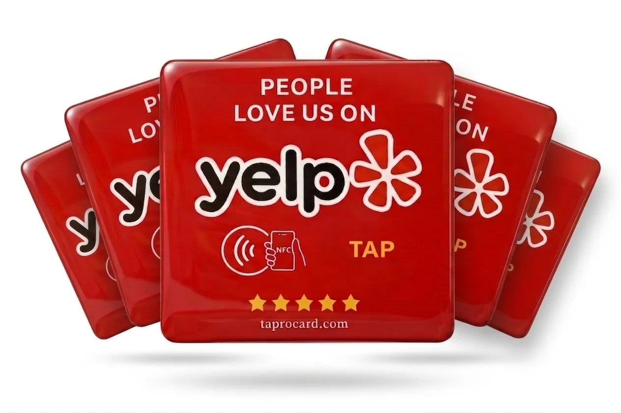 Yelp Review Nfc Sticker (2x2)– Tap to Review System for Businesses - TAPro