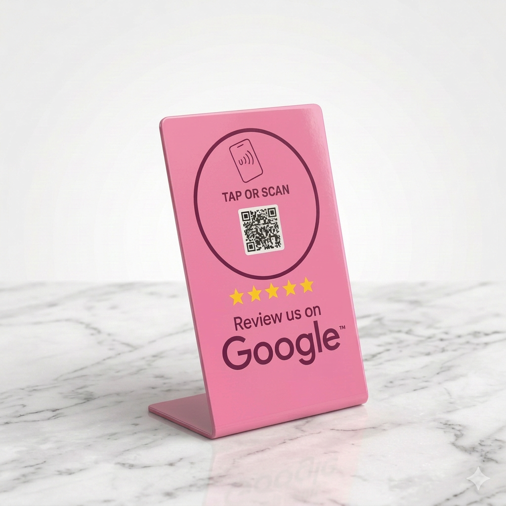 Google Review Stand - NFC & QR Code, Tap To Review System