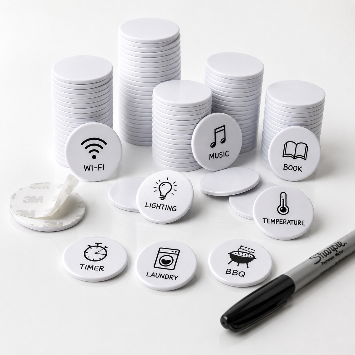 NTAG215 NFC Tags  Coins – Blank, Rewritable, Compatible with NFC- Devices