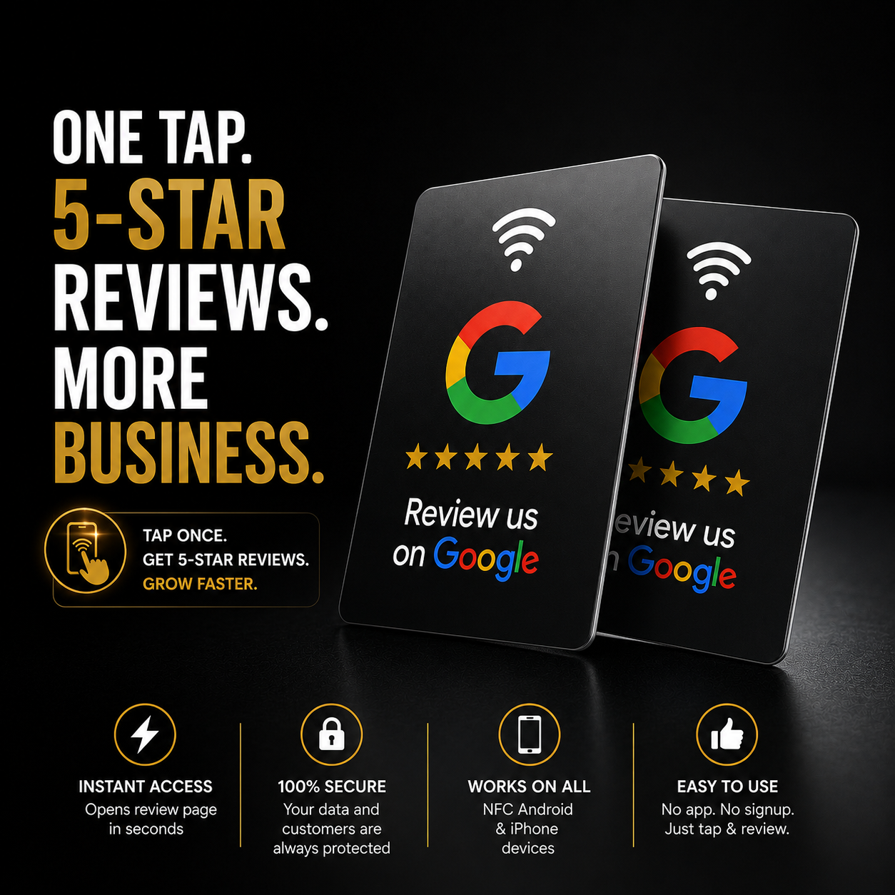nfc-google-review-card-best-google-review-card-with-iphone-nfc-review-card-contactless-review-system-premium-design