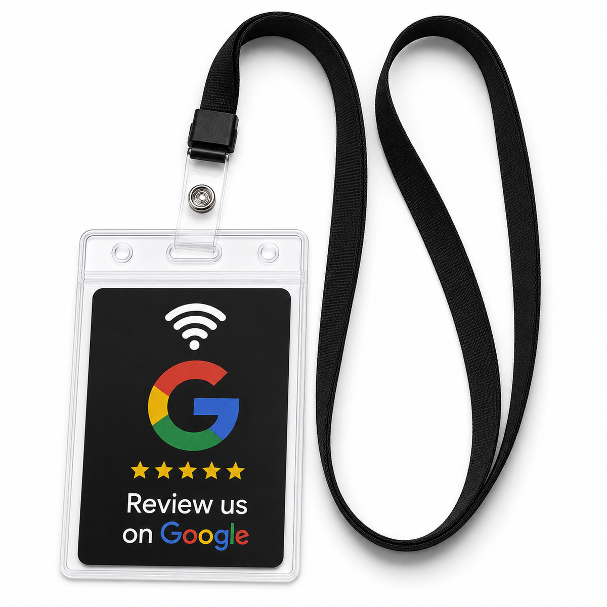 Wearable NFC Review  Lanyard | Includes Google Review Card, Premium Badge Holders & Adjustable Lanyards