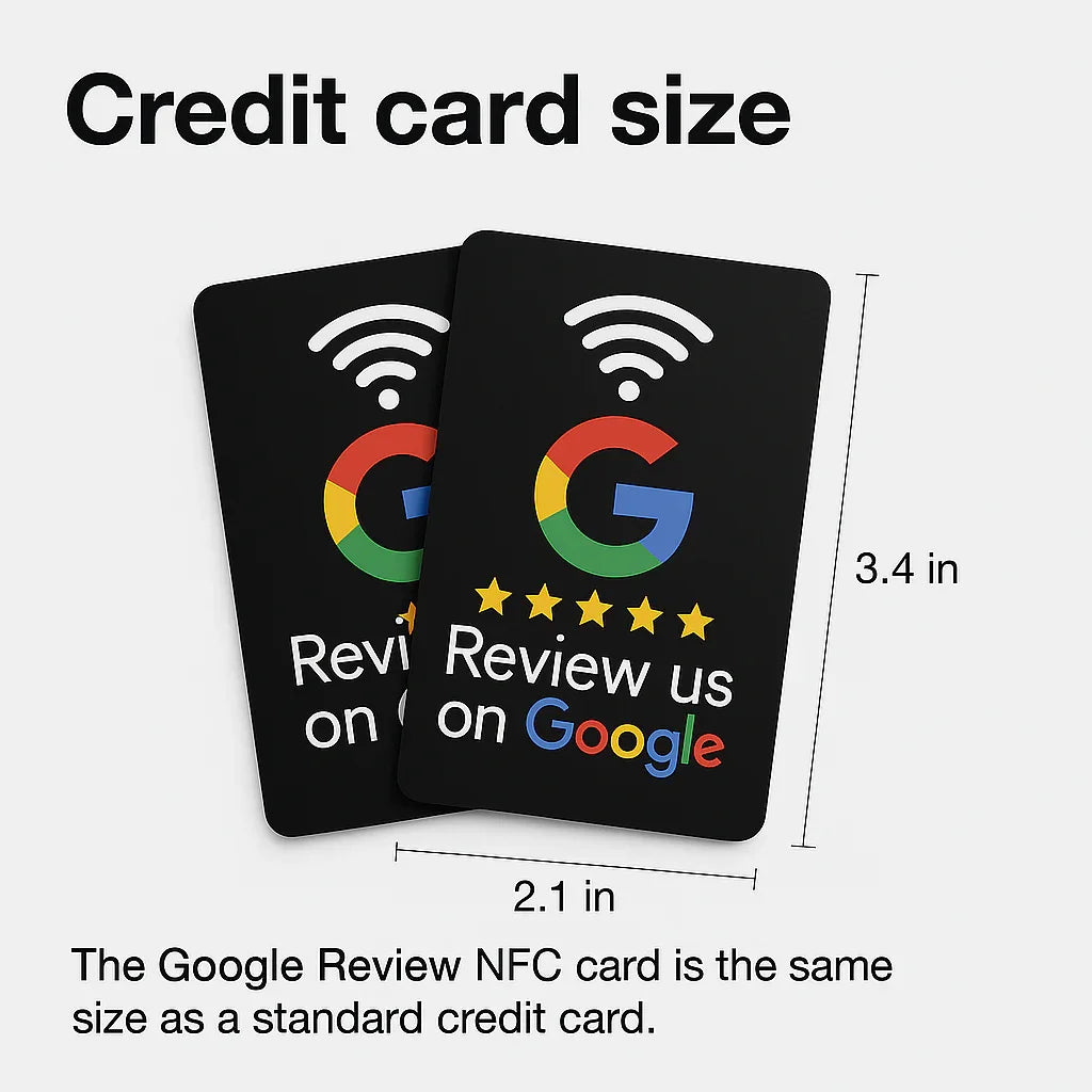 2-Pack Google Review NFC Cards – White Edition: Boost Reviews - Tapro