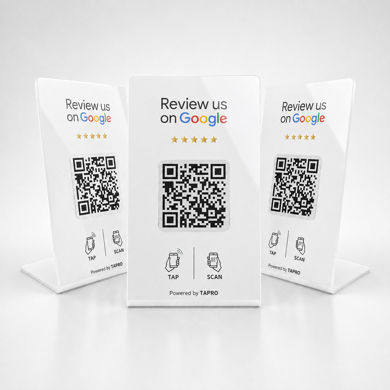 Tap Google Review Stand with NFC and QR Code