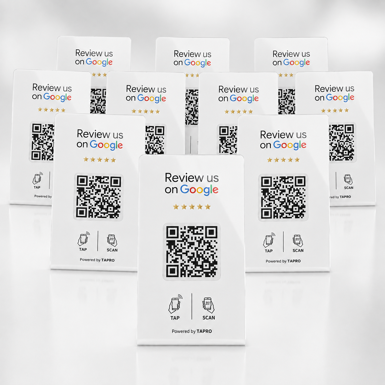 Tap Google Review Stand with NFC and QR Code