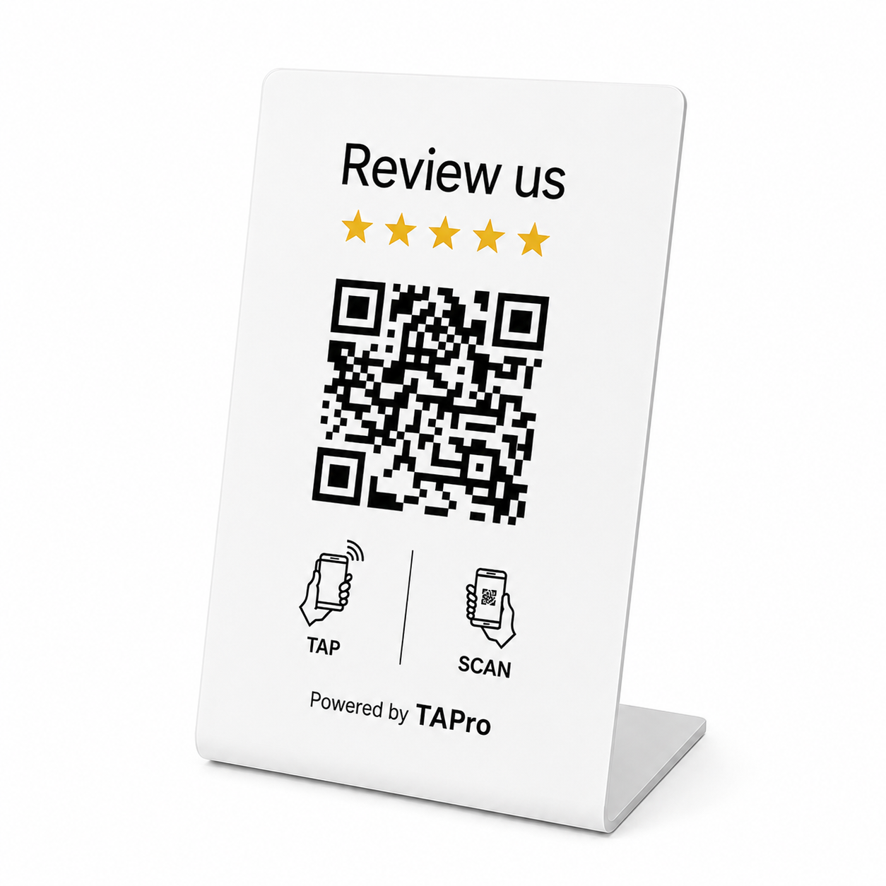 Tap Google Review Stand with NFC and QR Code