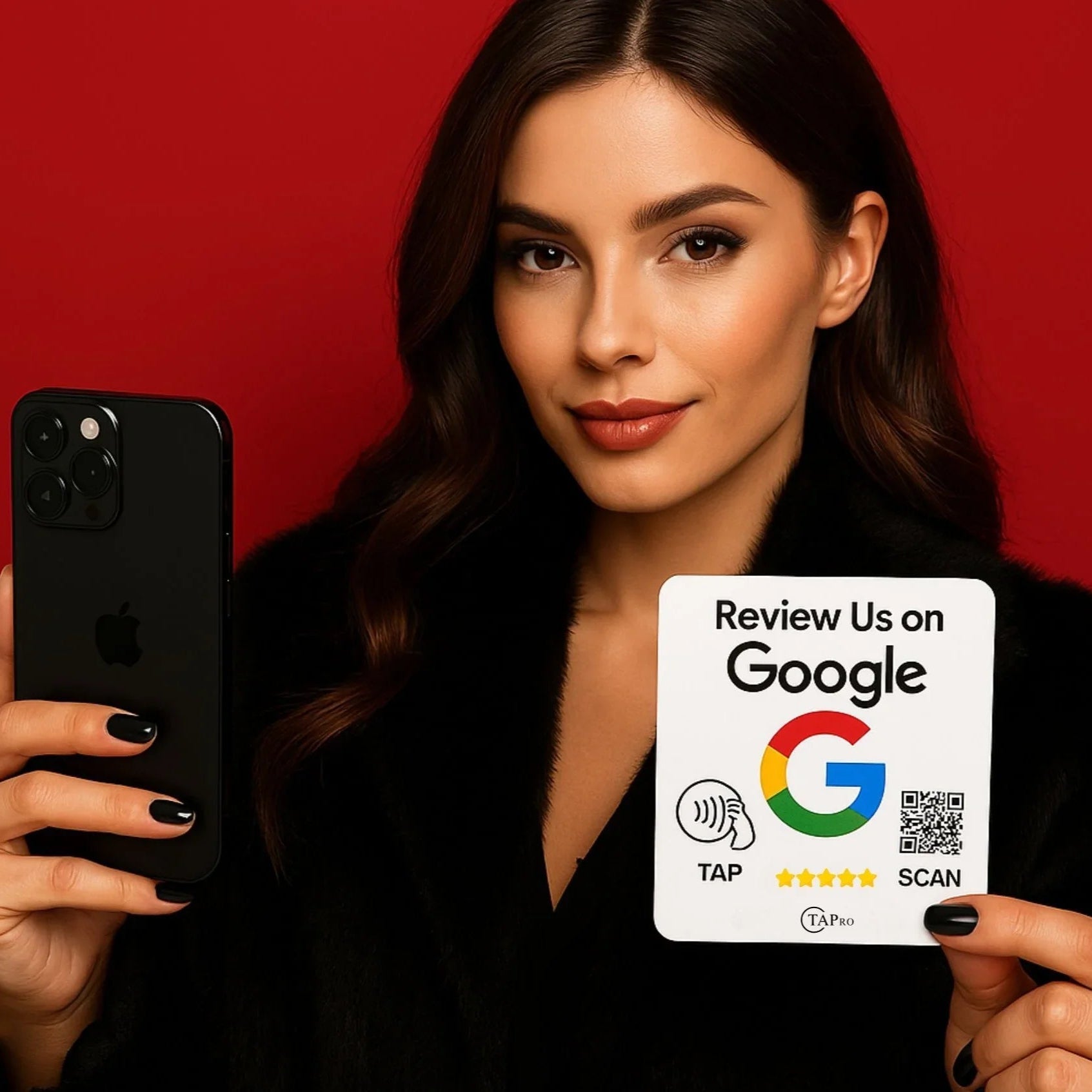 NFC Tap to Review Plate – Digital Google Review Stand with Embedded NFC Chip for Instant Reviews