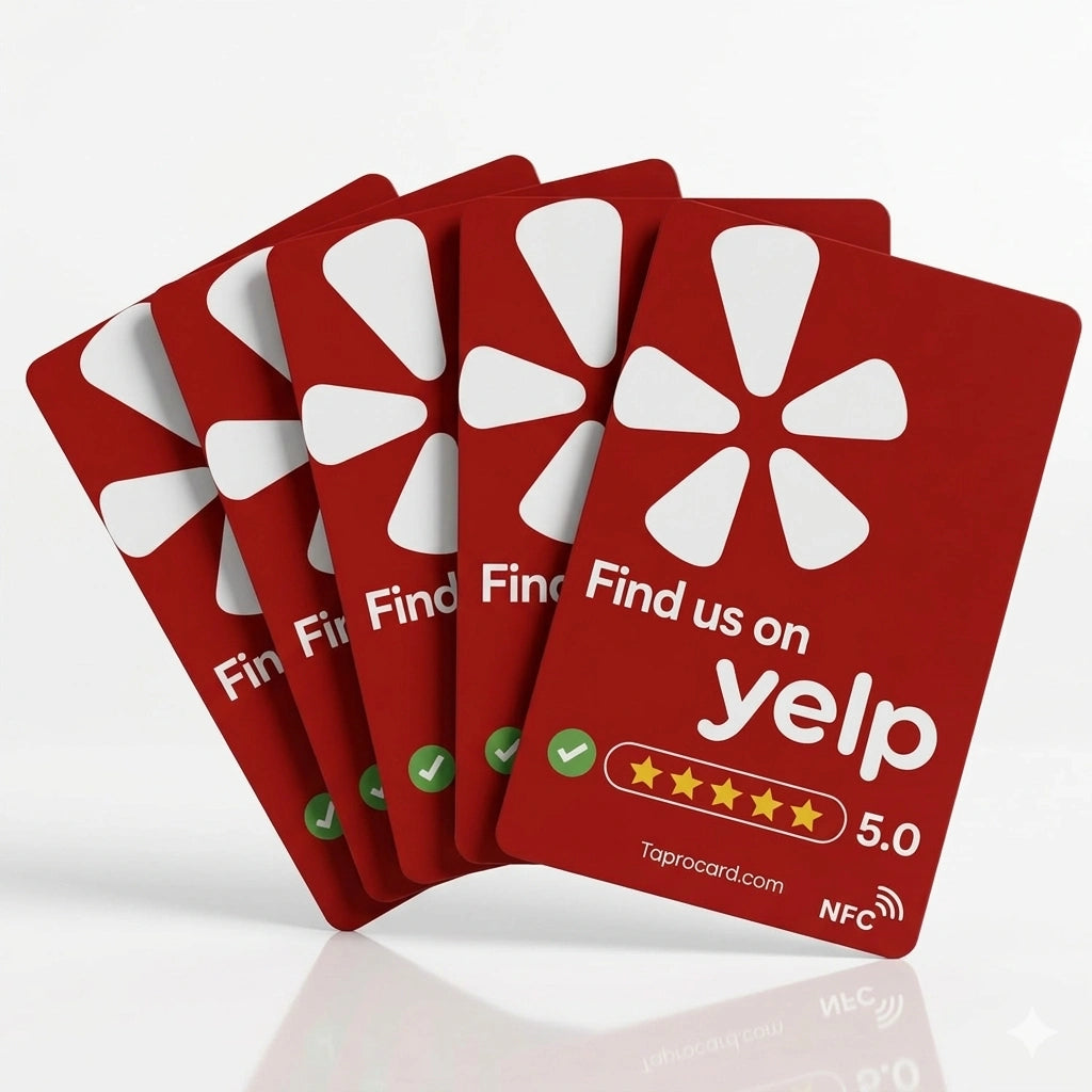 Yelp Review NFC Card – NTAG215 Chip, Tap & Scan for Instant Yelp Reviews, No App or Subscription Needed | TAPro (Copy) - TAPro