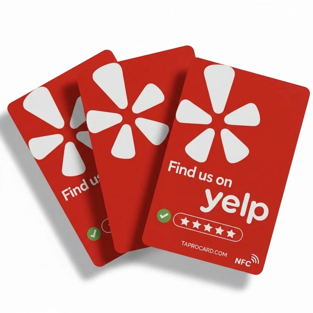 Yelp Review NFC Card – NTAG215 Chip, Tap & Scan for Instant Yelp Reviews, No App or Subscription Needed | TAPro (Copy) - TAPro