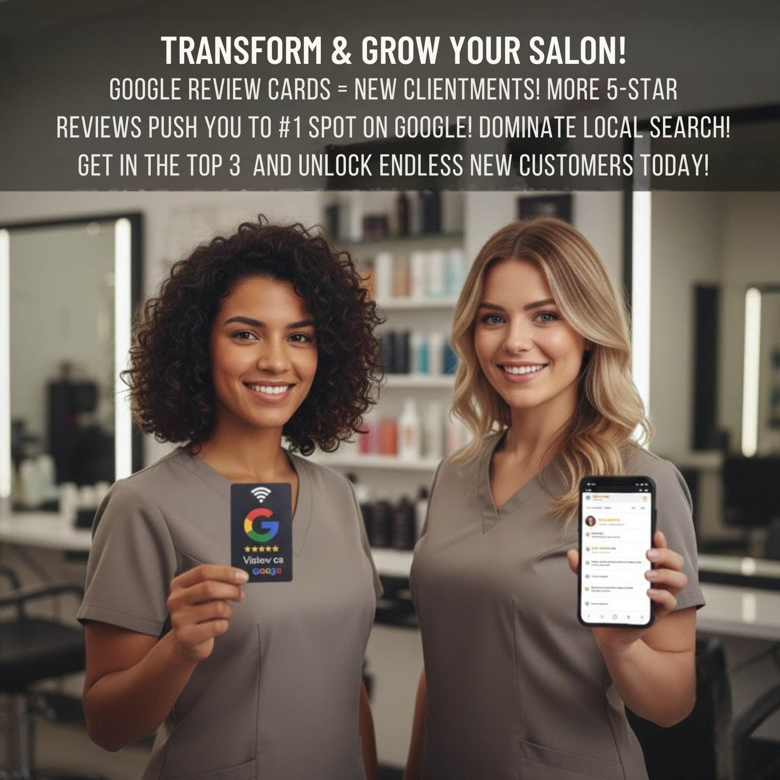 Google Review Card – NFC, NTAG215 Chip – Tap to Collect 5-Star Reviews Instantly, No Apps Needed, Boost Local SEO | TAPro - I