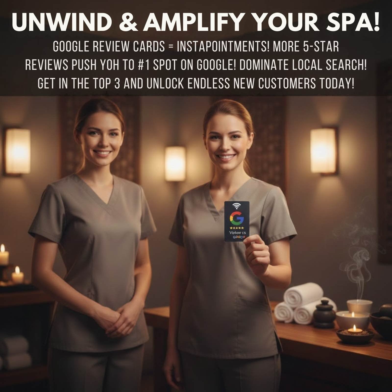 Google Review Card – NFC, NTAG215 Chip – Tap to Collect 5-Star Reviews Instantly, No Apps Needed, Boost Local SEO | TAPro - I