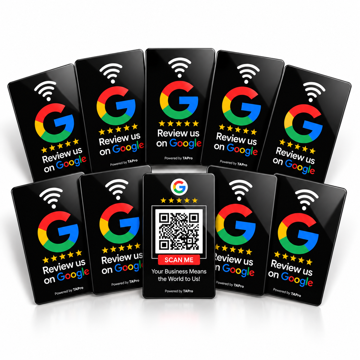 NFC + QR Google Review Cards Bundles – Google Review Card with QR Code | TAPro
