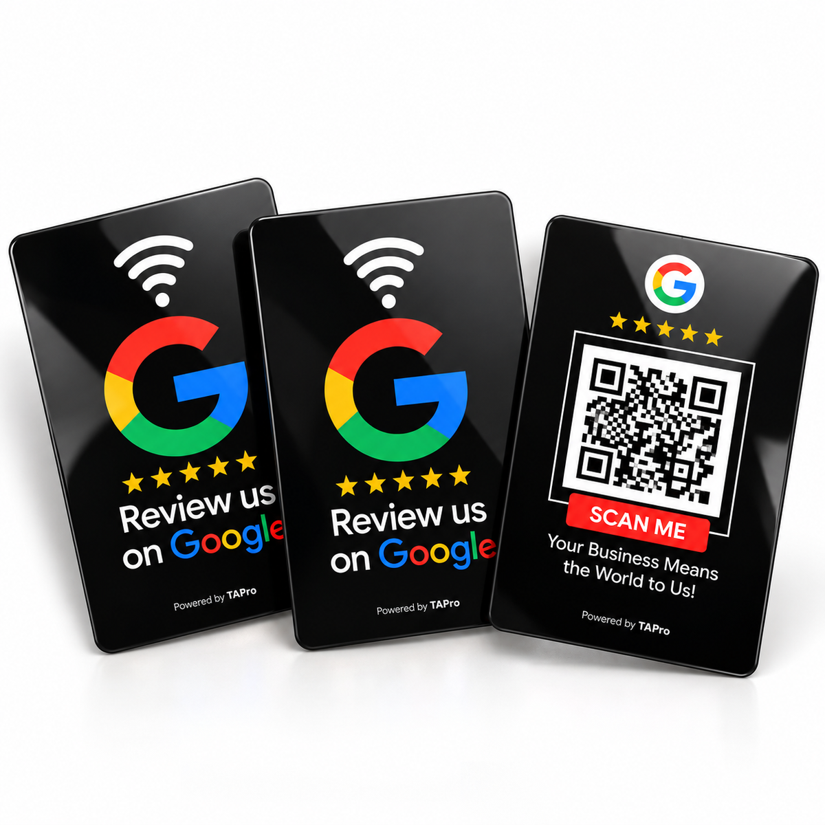 NFC + QR Google Review Cards Bundles – Google Review Card with QR Code | TAPro