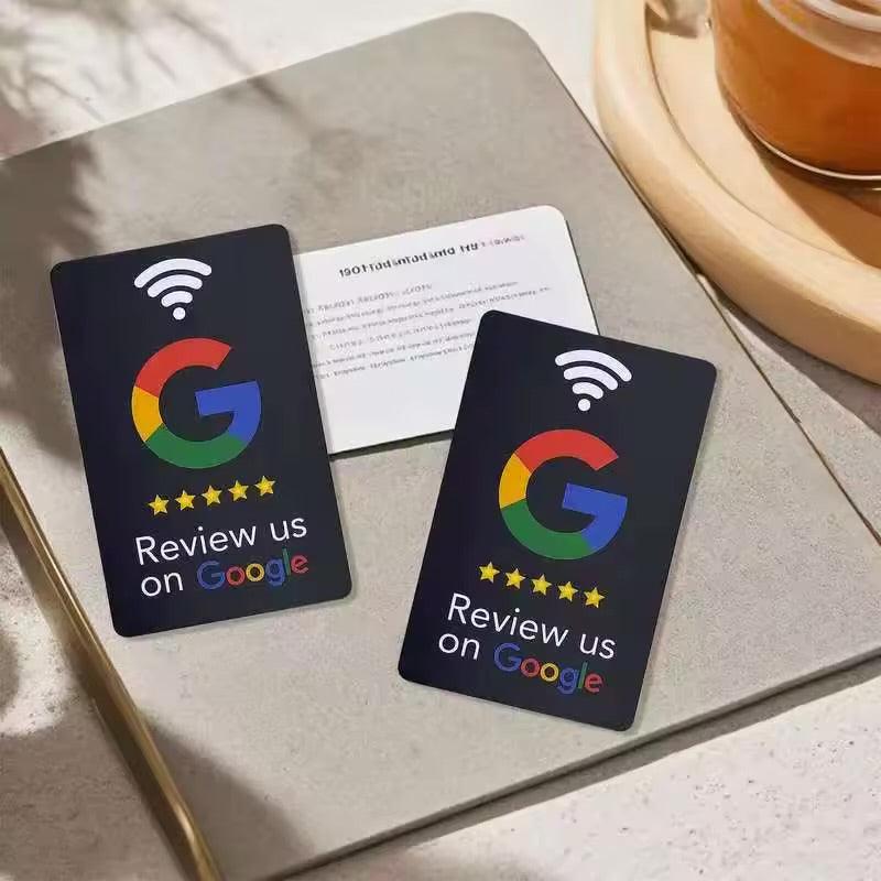 2-Pack Google Review NFC Cards – White Edition: Boost Reviews - Tapro