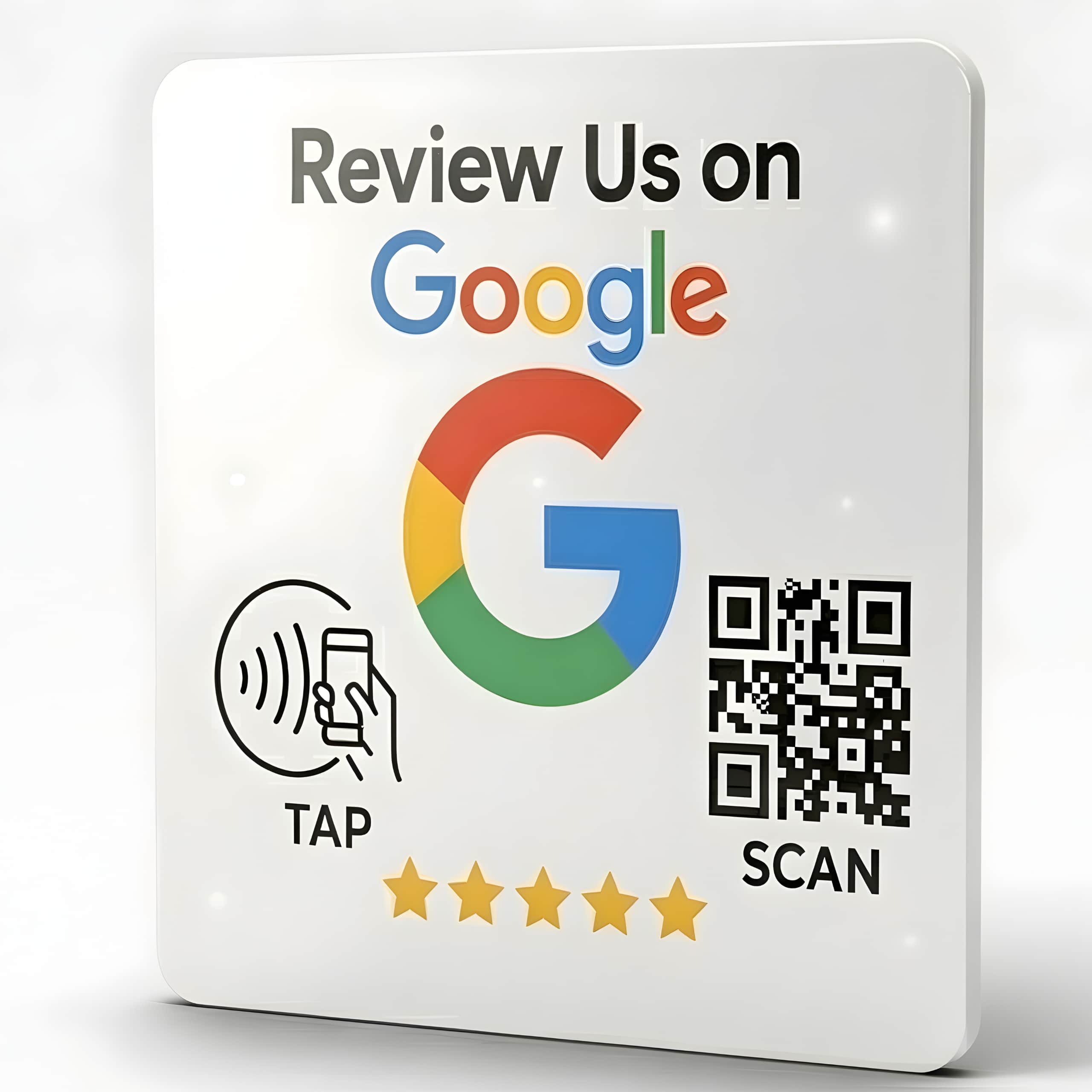 Google Review Plaque -Contactless NFC & QR, Peel and Stick Sign | Elite Business Reputation Tool | GMB SEO Plaque-TAPro
