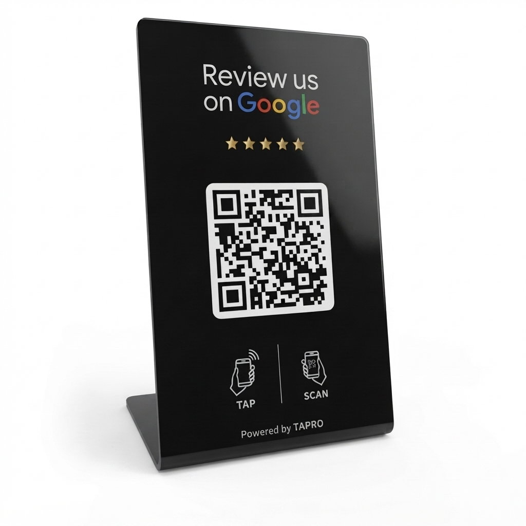 Tap Google Review Stand with NFC and QR Code