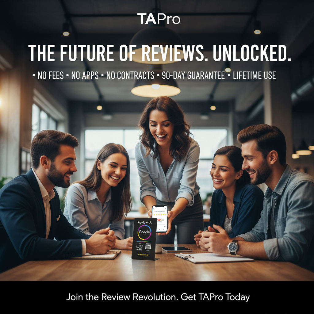 Best Google Review Sign – NFC & QR Tap to Review Display (2026)