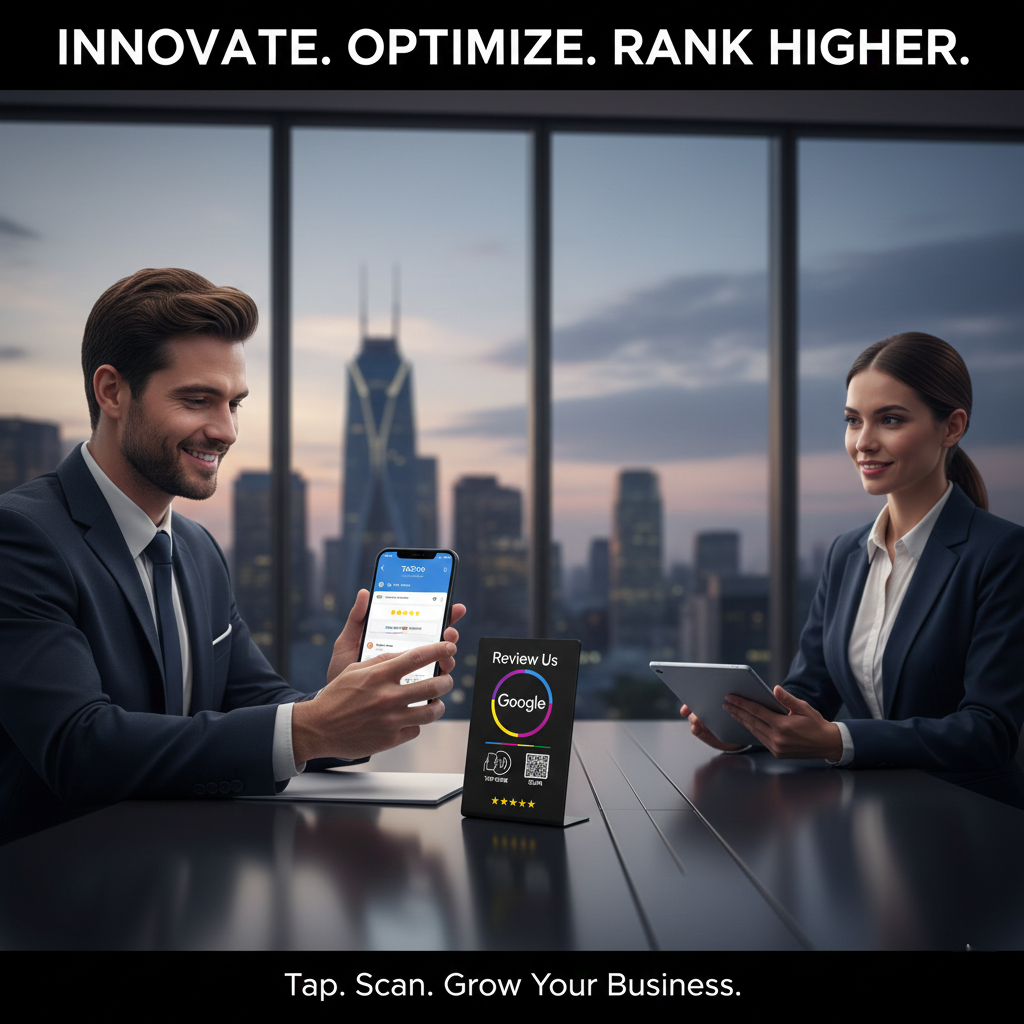 Best Google Review Sign – NFC & QR Tap to Review Display (2026)