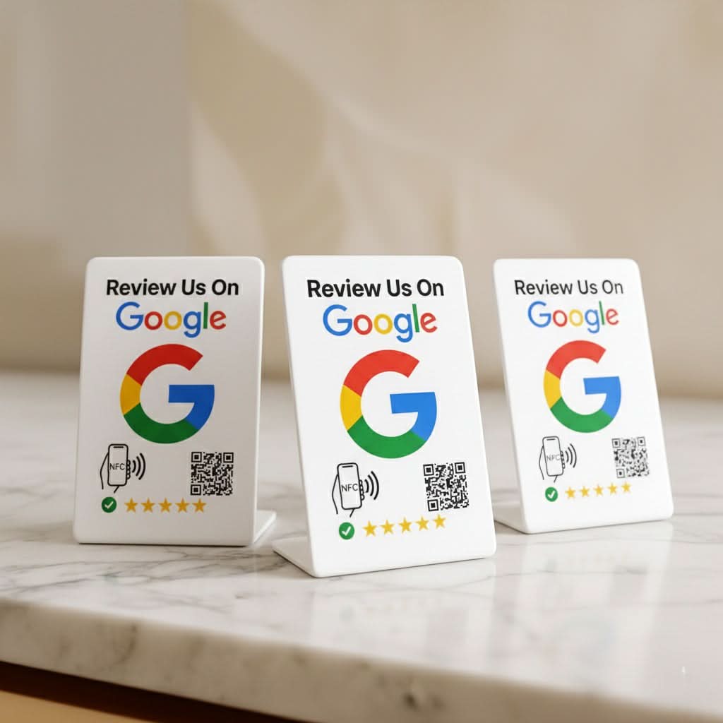 Google Review Stand – Customizable, NFC & QR Code, NTAG215 Chip, Tap to Collect 5-Star Reviews | TAPro - Image 26