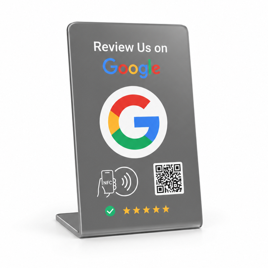 Google Review Stand - NFC & QR Code, Tap To Review System