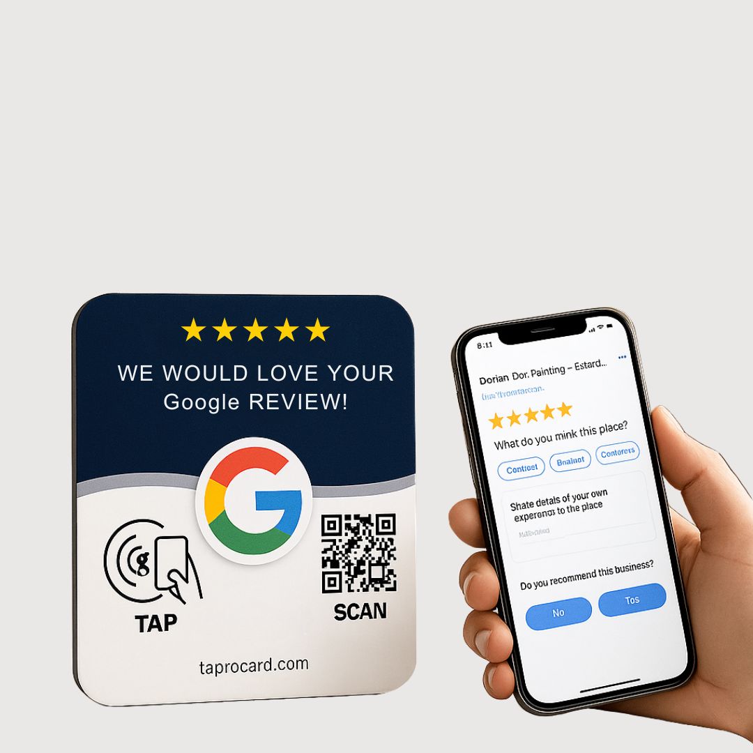 Google Review Plate – NFC Tap to Review Sign | 4x4 Inch 3M Adhesive - Image 15