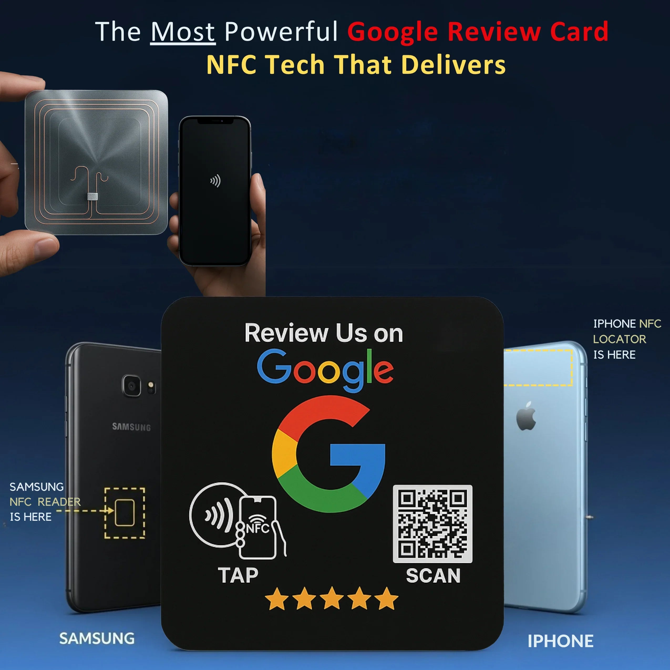 Google Review Plate by TAPRO – Wall Mounted