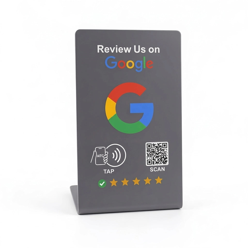 Google Review Stand - NFC & QR Code, Tap To Review System