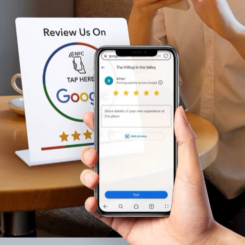 Google Review Stand - NFC & QR Code, Tap To Review System