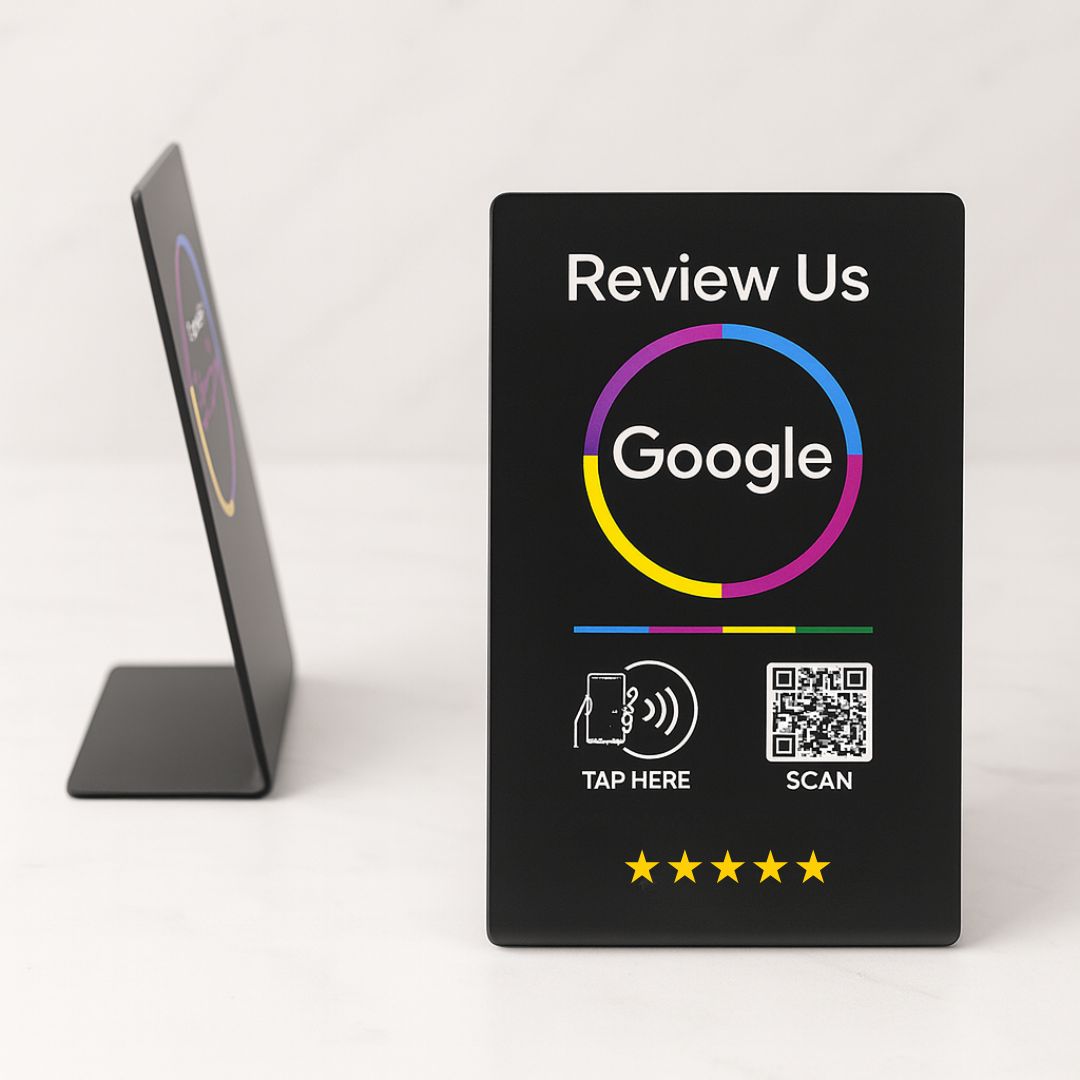 Google Review Stand - NFC & QR Code, Tap To Review System