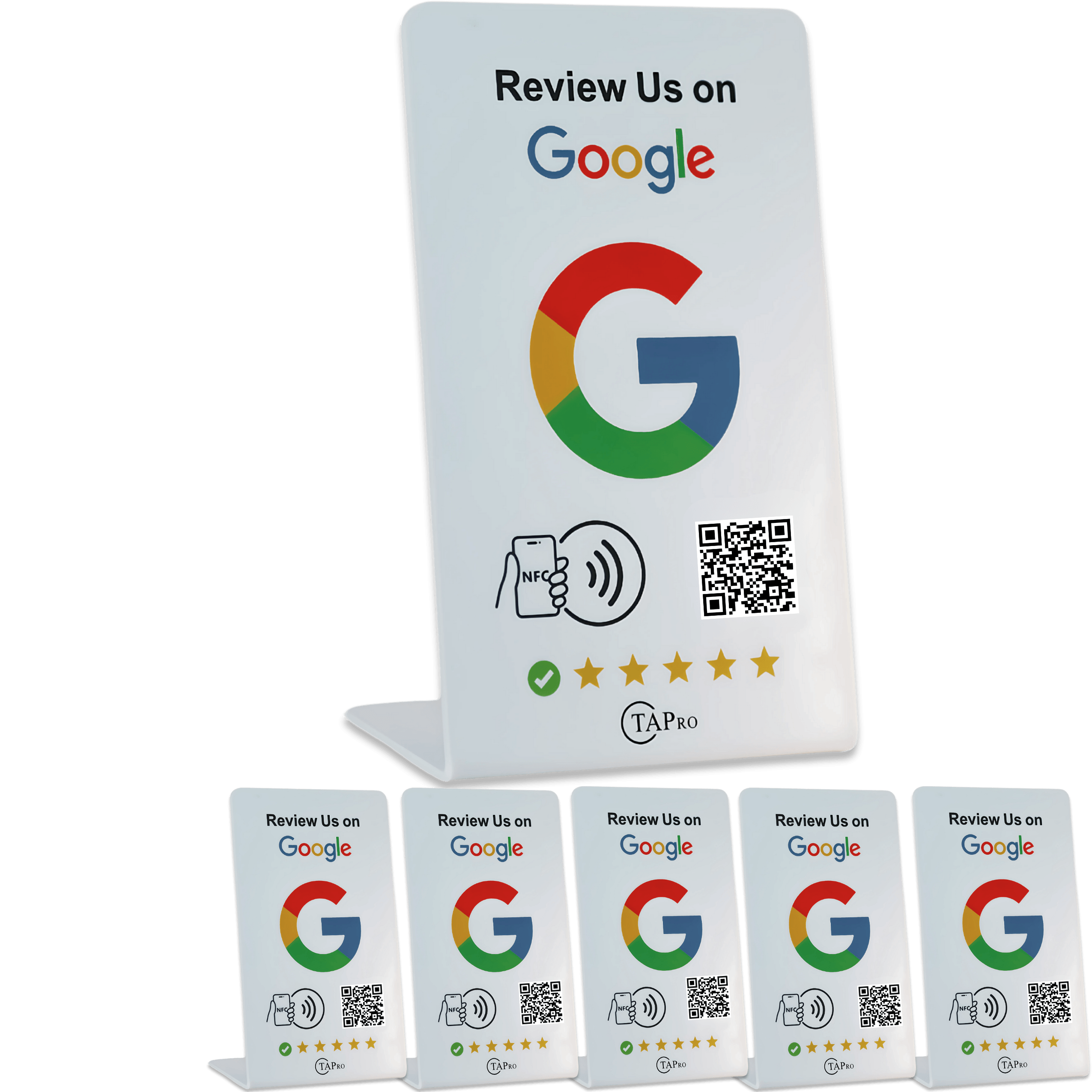 Google My Business Review Stand 5-Pack - Tapro