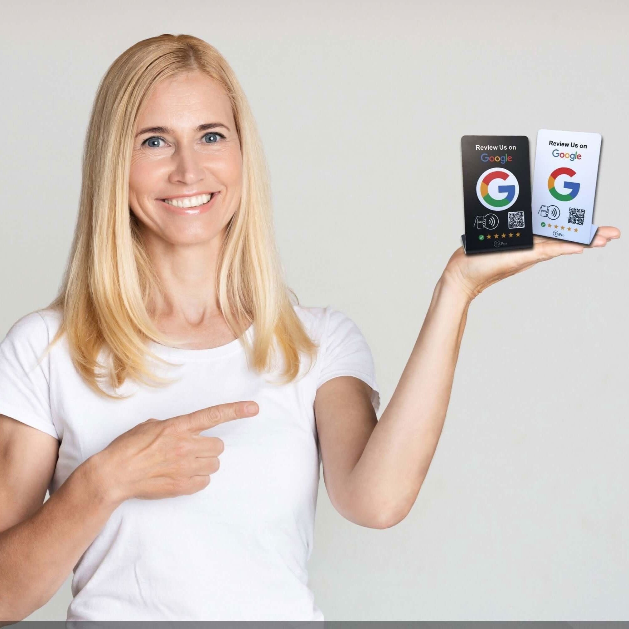 TAPro Google Review QR Code Displays: Get More Reviews - Tapro