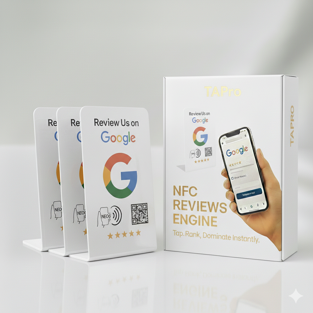 Google Review Stand - NFC & QR Code, Tap To Review System