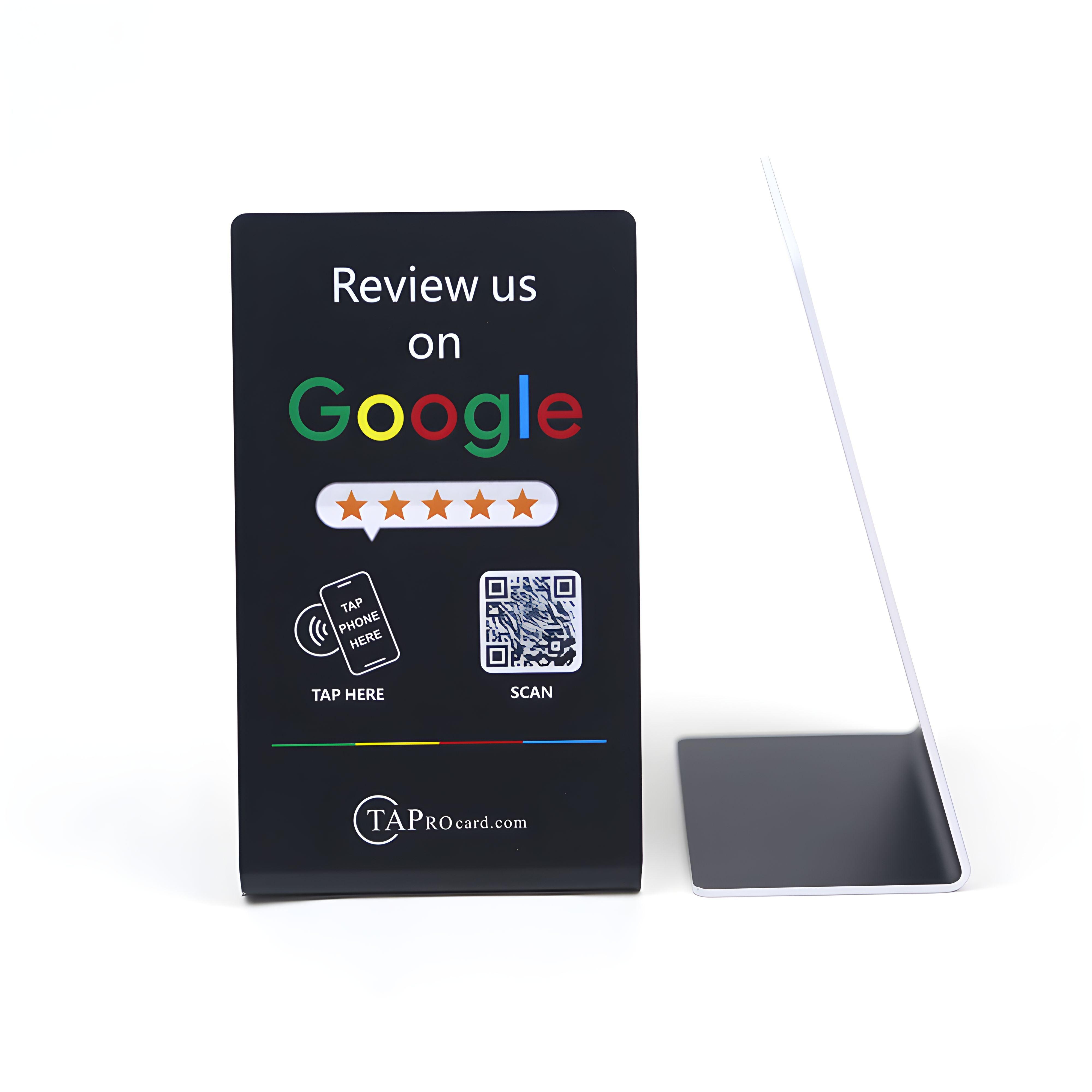NFC Google Review Stands 2-Pack - Tapro