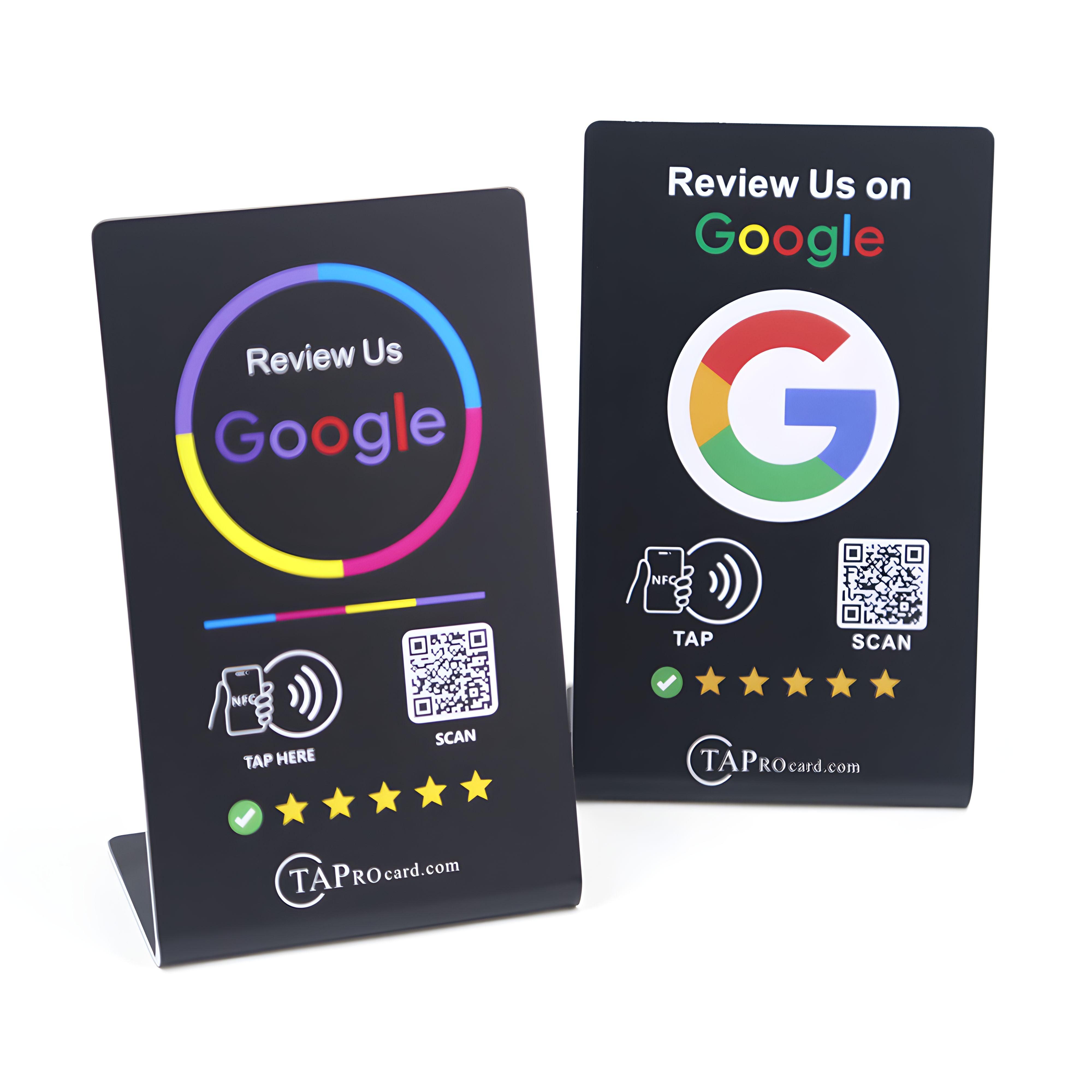 NFC Google Review Stands 2-Pack - Tapro