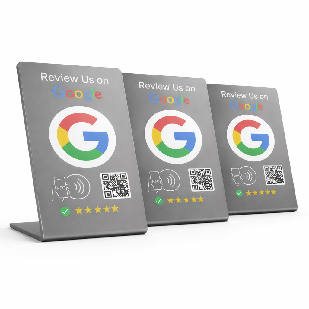 Google Review Stand - NFC & QR Code, Tap To Review System