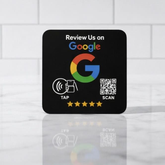 GooglereviewNFCsignoncountertop - TAPro