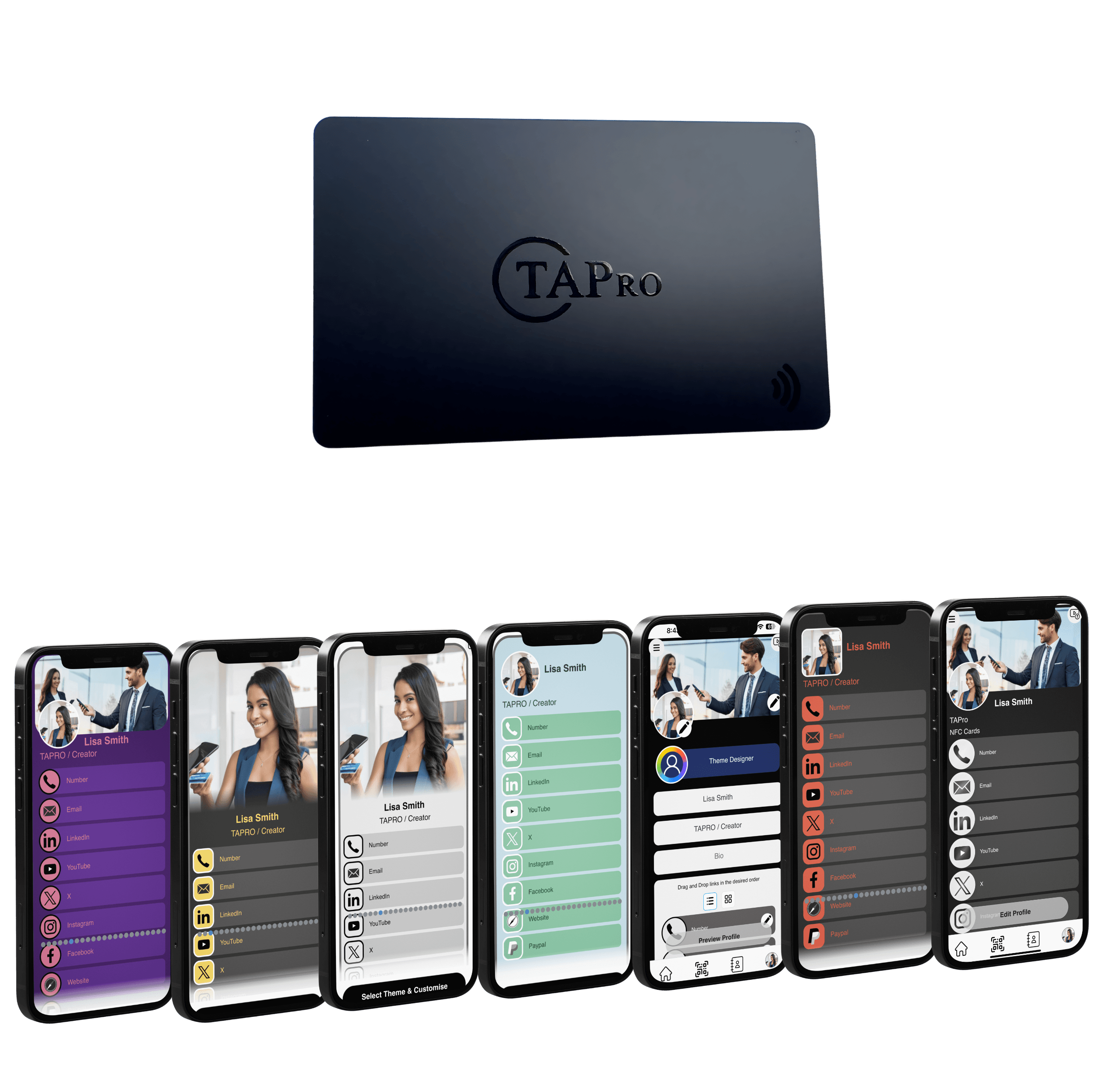 NFC Digital Business Card with QR Code - Tapro