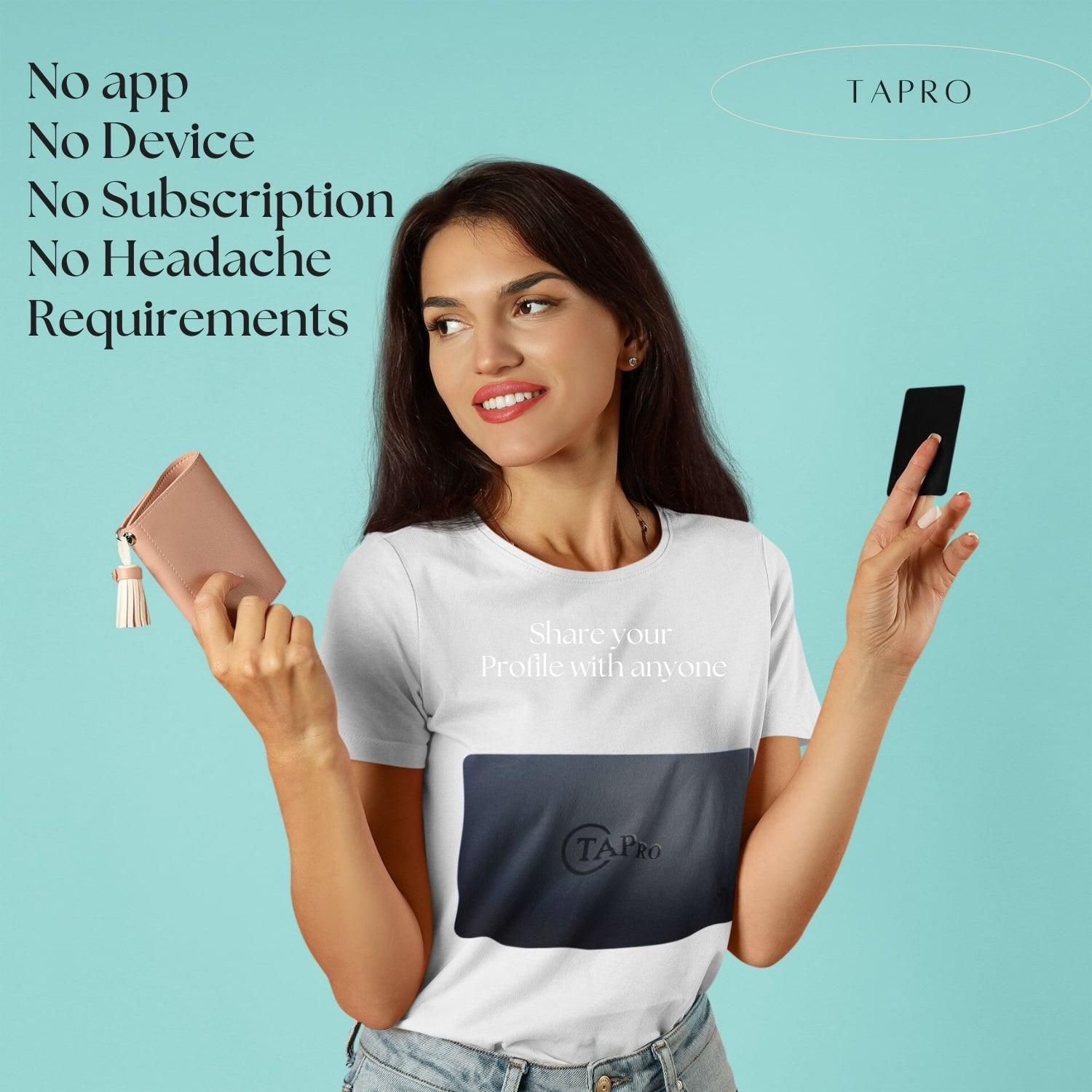 NFC Digital Business Card with QR Code - Tapro