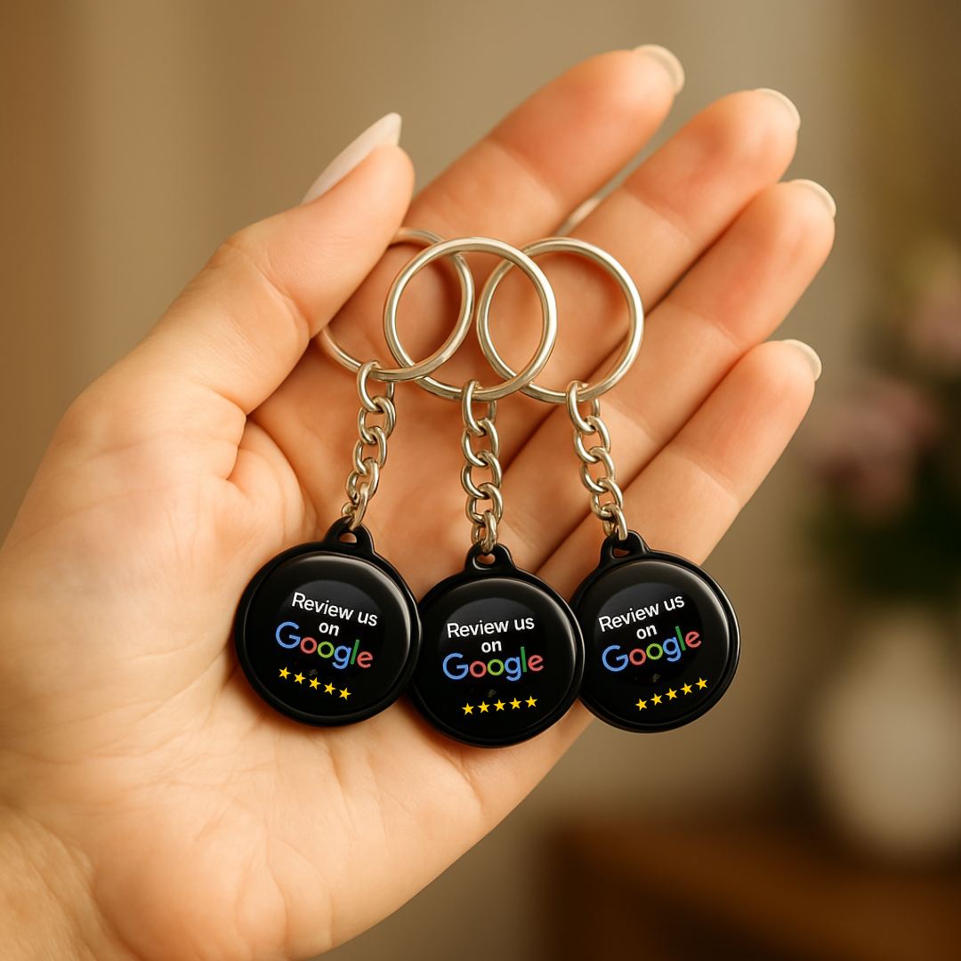 TAPro NFC Google Review Keychain 3 Pack Bundle for Small Business Reviews