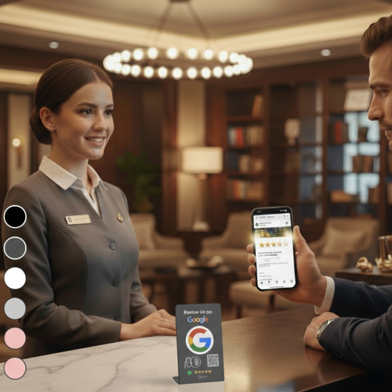 Smart NFC Google Review Stand - Contactless Tap-to-Rate Sign